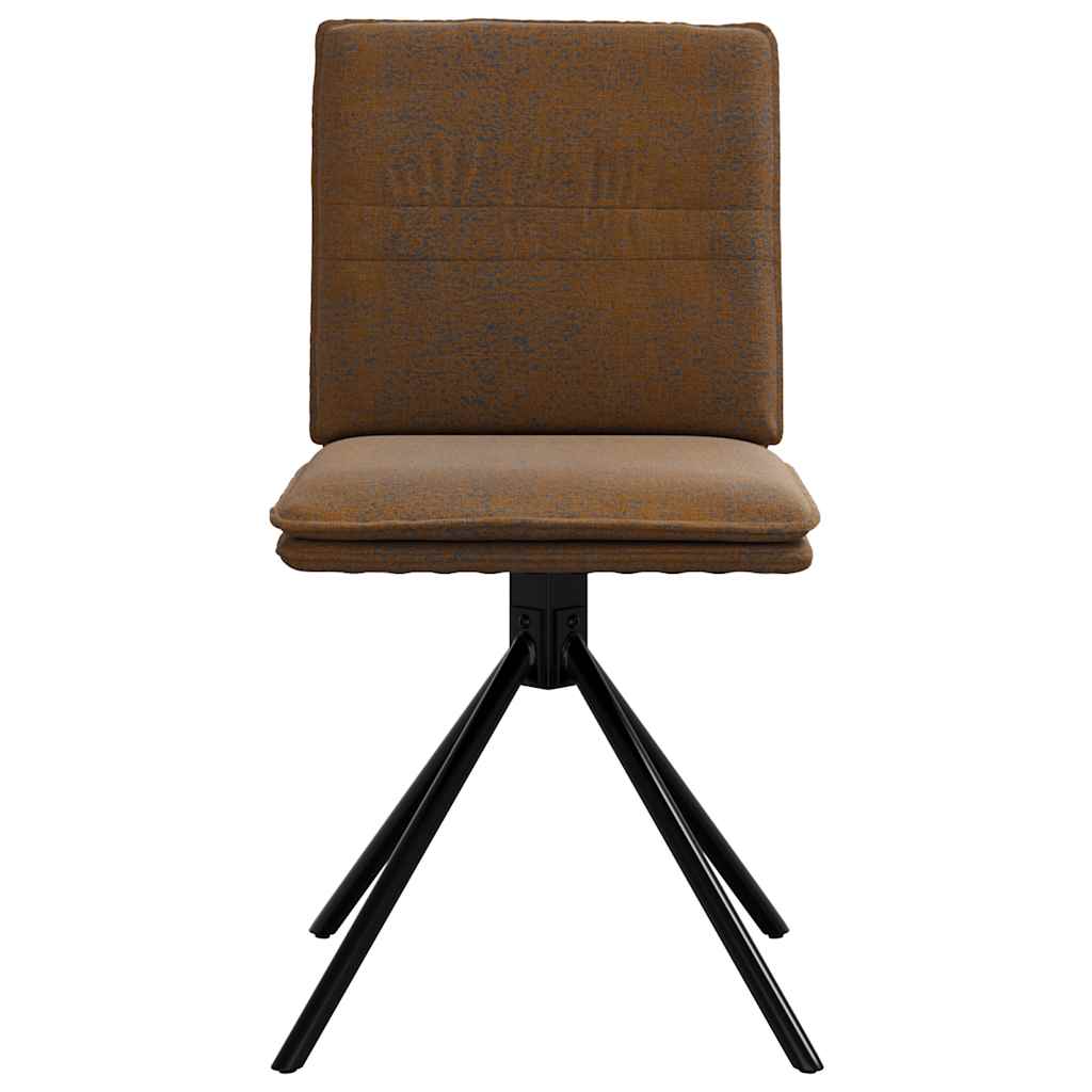 Eetkamerstoelen 4 st kunstsuède bruin
