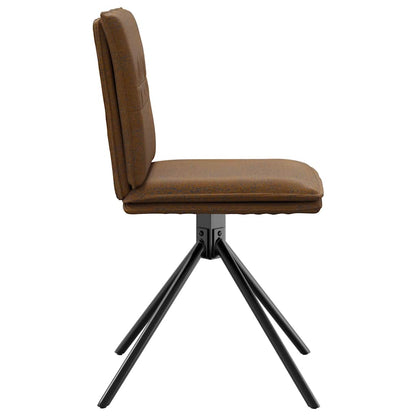 Eetkamerstoelen 4 st kunstsuède bruin