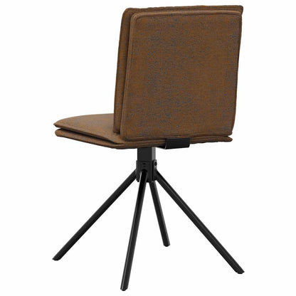 Eetkamerstoelen 4 st kunstsuède bruin