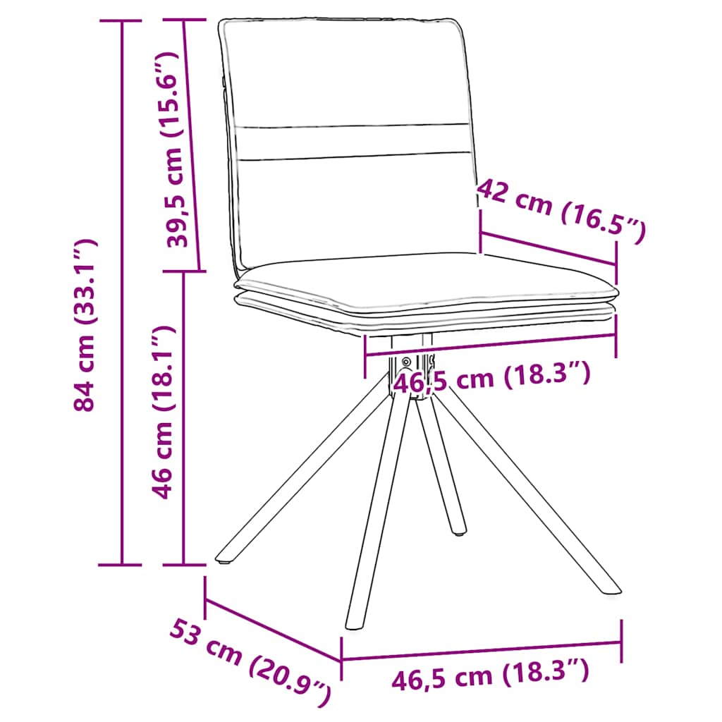 Eetkamerstoelen 4 st kunstsuède bruin