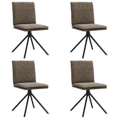 Eetkamerstoelen 4 st imitatiesuède donkergrijs