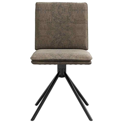 Eetkamerstoelen 4 st imitatiesuède donkergrijs