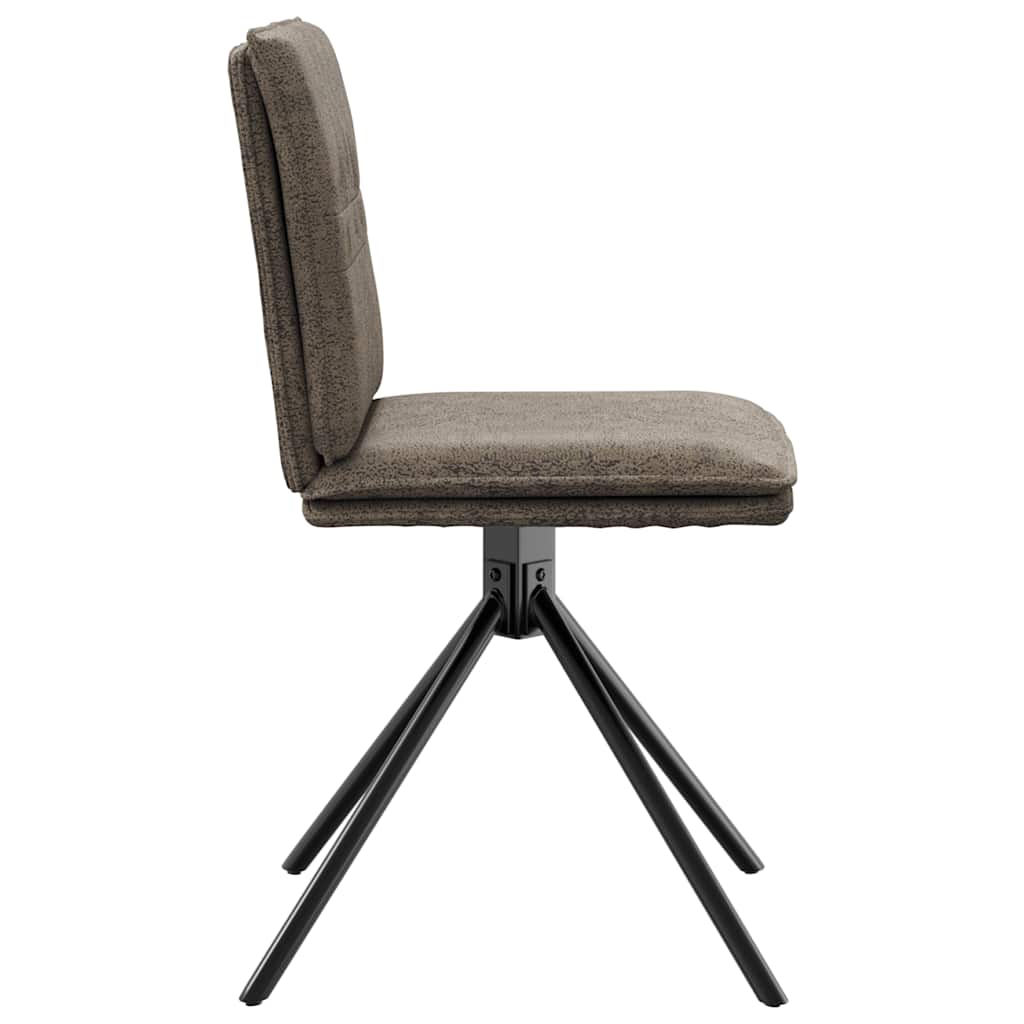 Eetkamerstoelen 4 st imitatiesuède donkergrijs