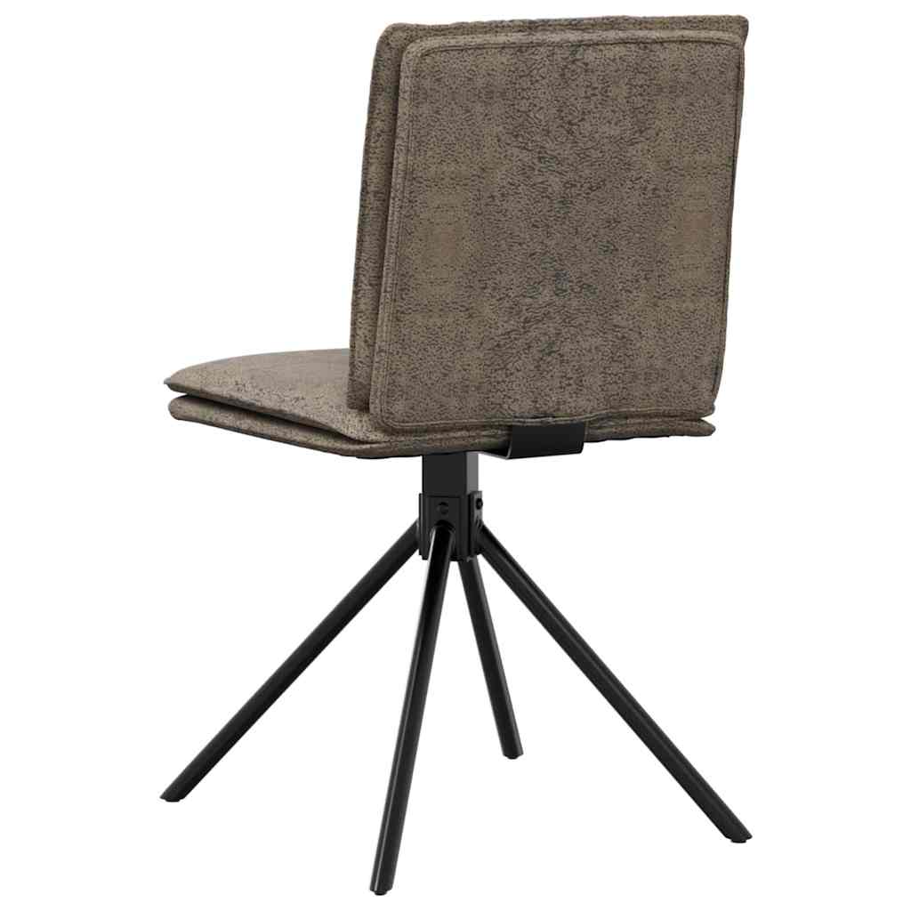 Eetkamerstoelen 4 st imitatiesuède donkergrijs