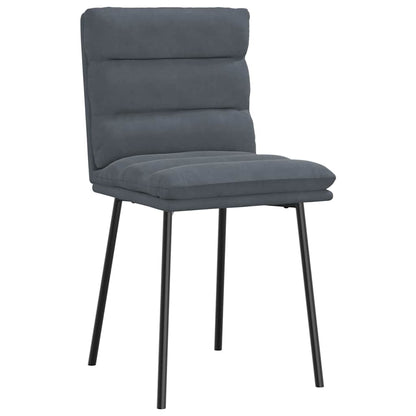 Eetkamerstoelen 4 st fluweel donkergrijs