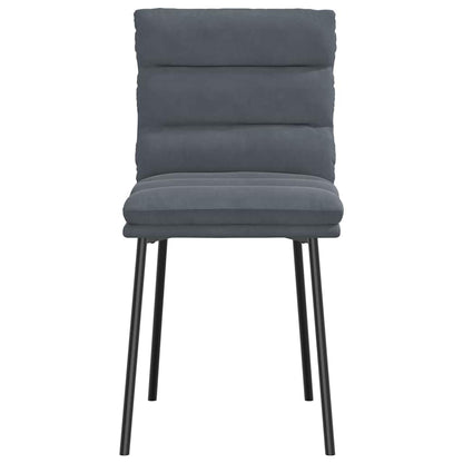 Eetkamerstoelen 4 st fluweel donkergrijs