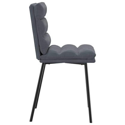 Eetkamerstoelen 4 st fluweel donkergrijs