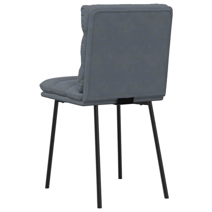 Eetkamerstoelen 4 st fluweel donkergrijs