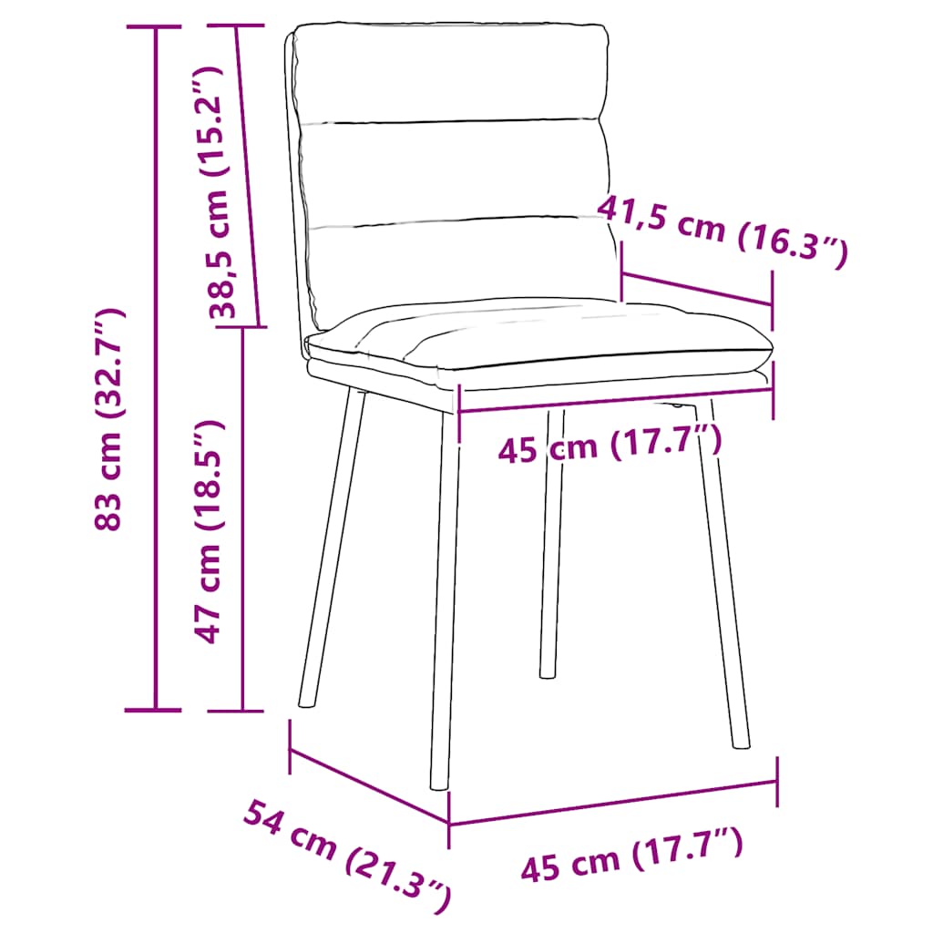 Eetkamerstoelen 4 st fluweel donkergrijs