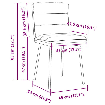 Eetkamerstoelen 4 st fluweel donkergrijs