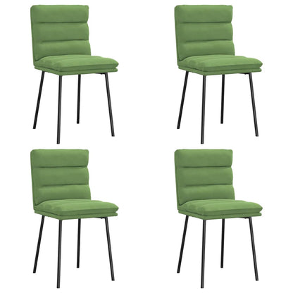 Eetkamerstoelen 4 st fluweel lichtgroen