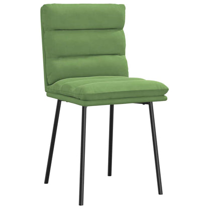 Eetkamerstoelen 4 st fluweel lichtgroen