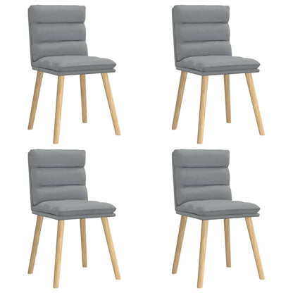 Eetkamerstoelen 4 st stof lichtgrijs