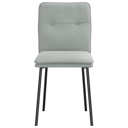 Eetkamerstoelen 4 st fluweel lichtgrijs