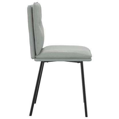 Eetkamerstoelen 4 st fluweel lichtgrijs