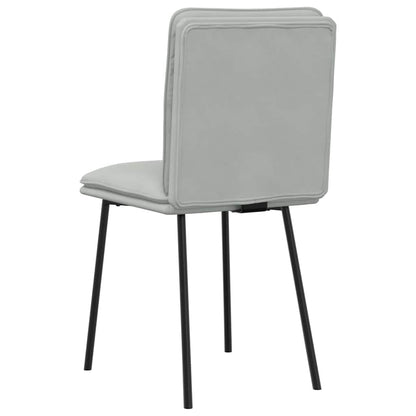 Eetkamerstoelen 4 st fluweel lichtgrijs
