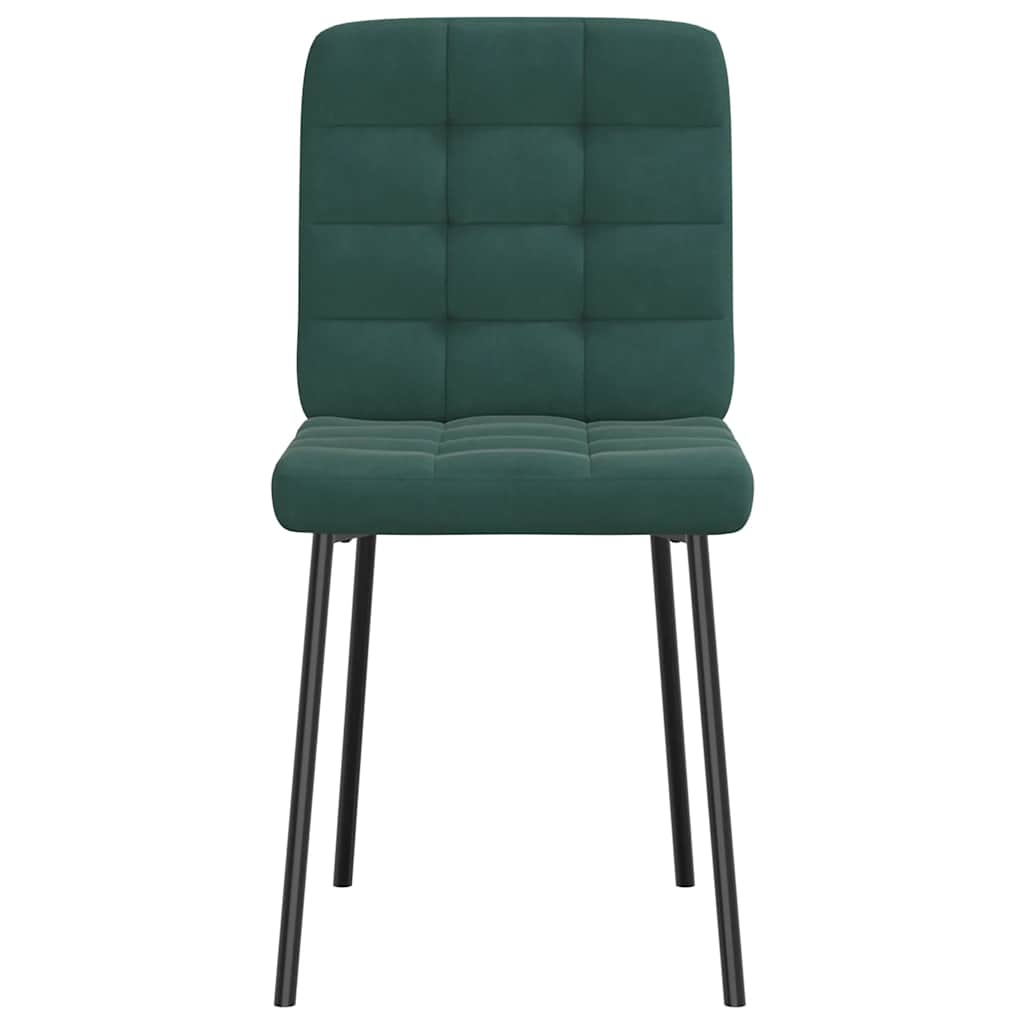 Eetkamerstoelen 6 st fluweel donkergroen