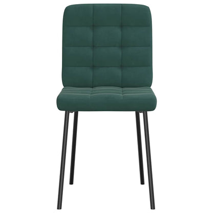 Eetkamerstoelen 6 st fluweel donkergroen