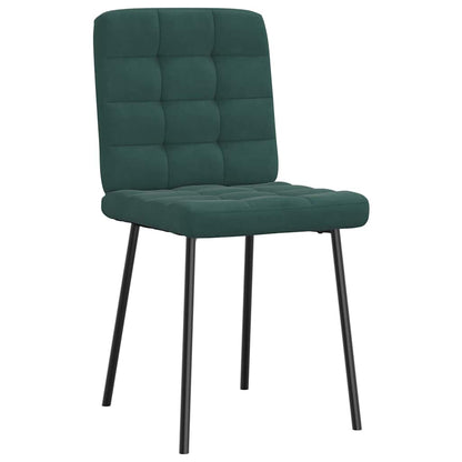 Eetkamerstoelen 6 st fluweel donkergroen