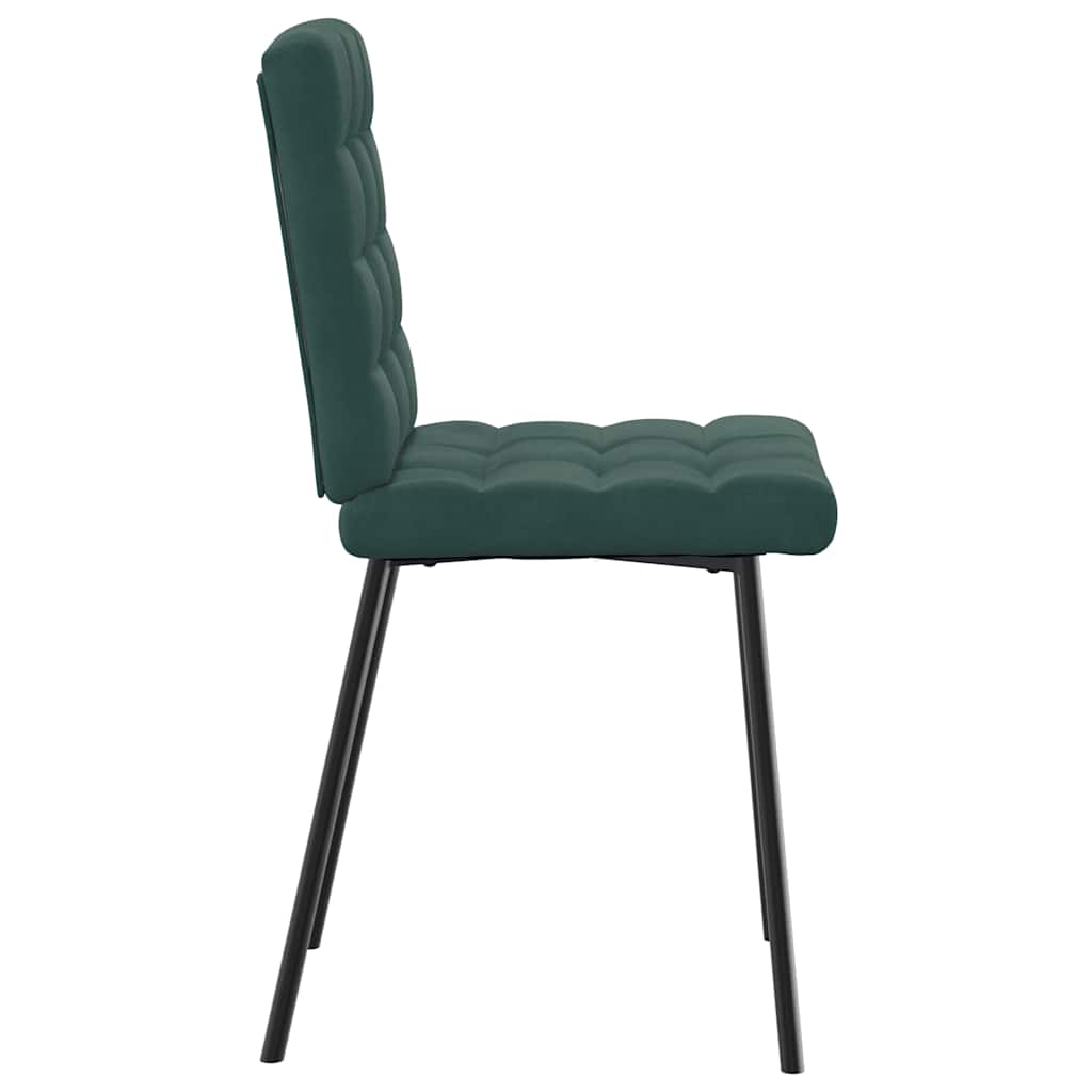 Eetkamerstoelen 6 st fluweel donkergroen