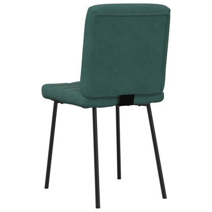 Eetkamerstoelen 6 st fluweel donkergroen