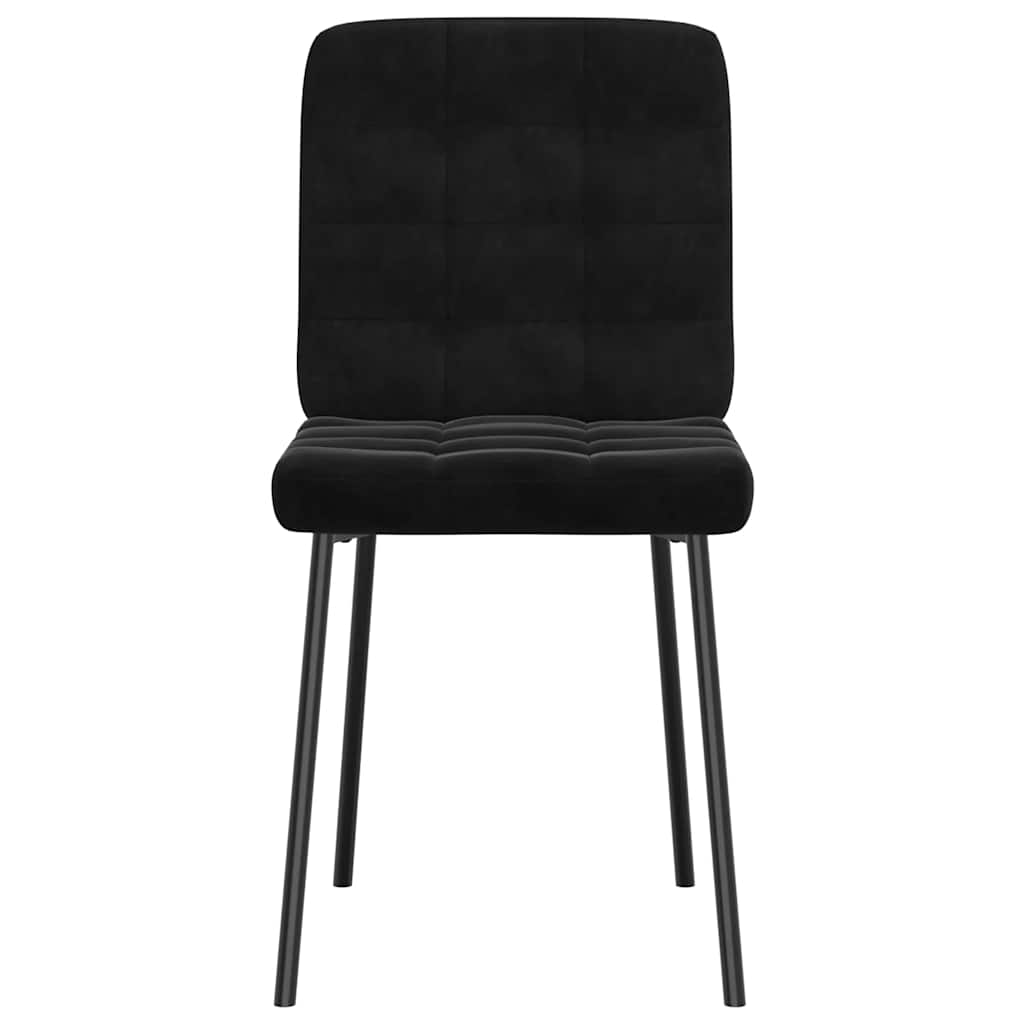 Eetkamerstoelen 6 st fluweel zwart