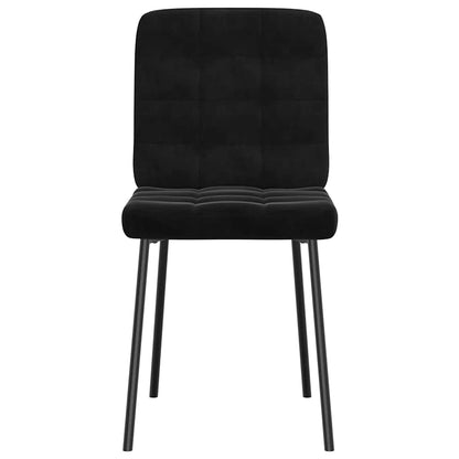Eetkamerstoelen 6 st fluweel zwart