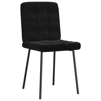 Eetkamerstoelen 6 st fluweel zwart