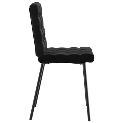 Eetkamerstoelen 6 st fluweel zwart