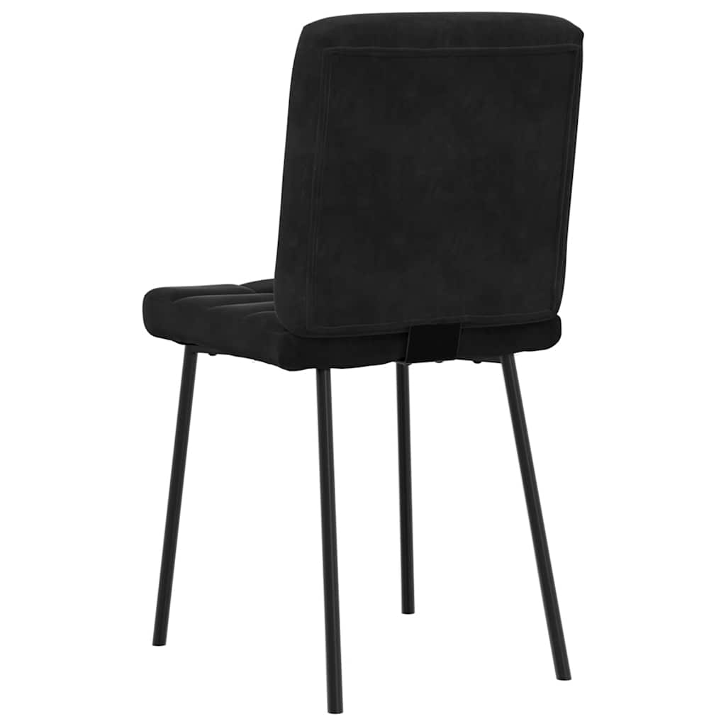 Eetkamerstoelen 6 st fluweel zwart