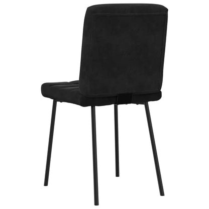 Eetkamerstoelen 6 st fluweel zwart