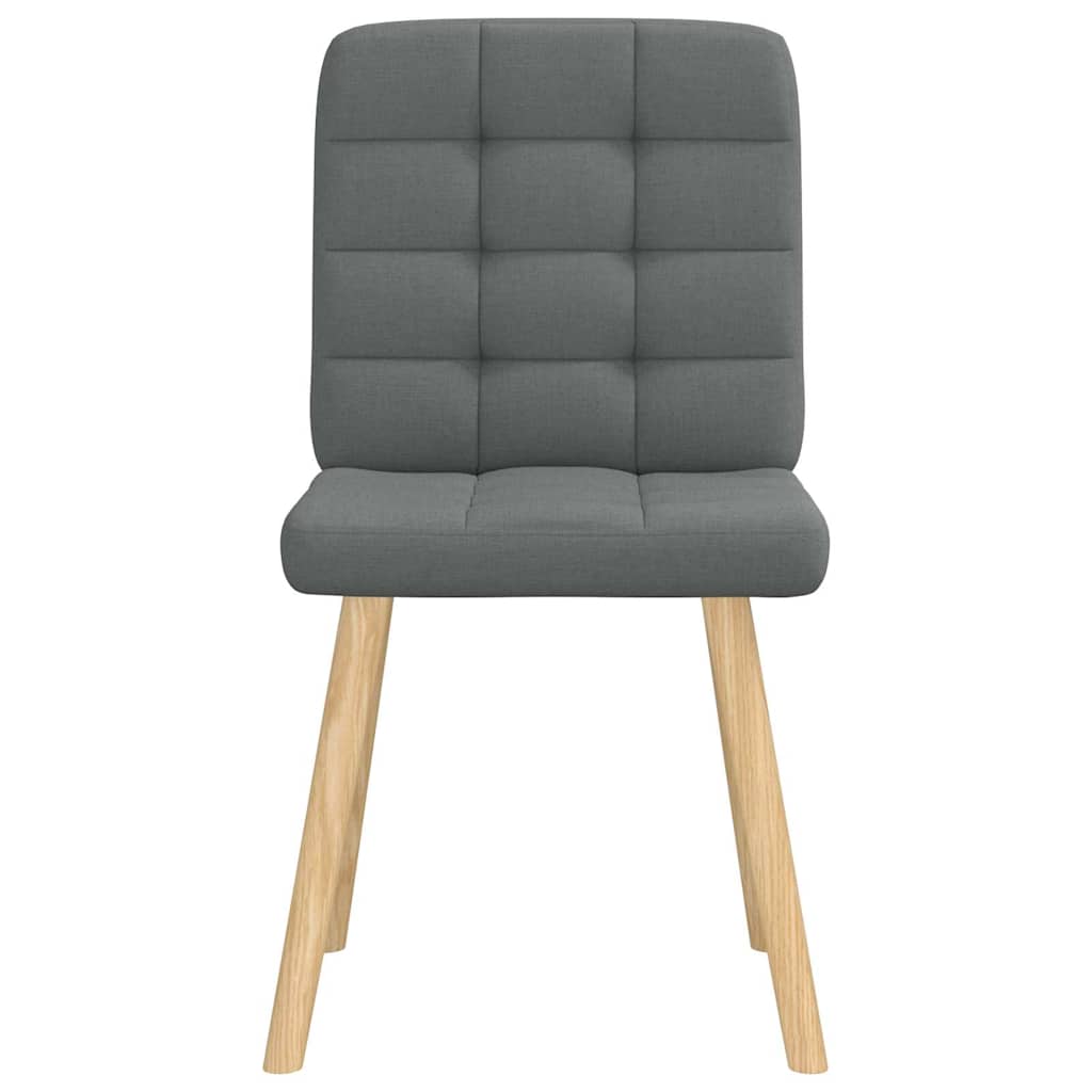 Eetkamerstoelen 6 st stof donkergrijs