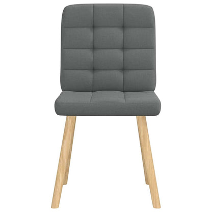 Eetkamerstoelen 6 st stof donkergrijs