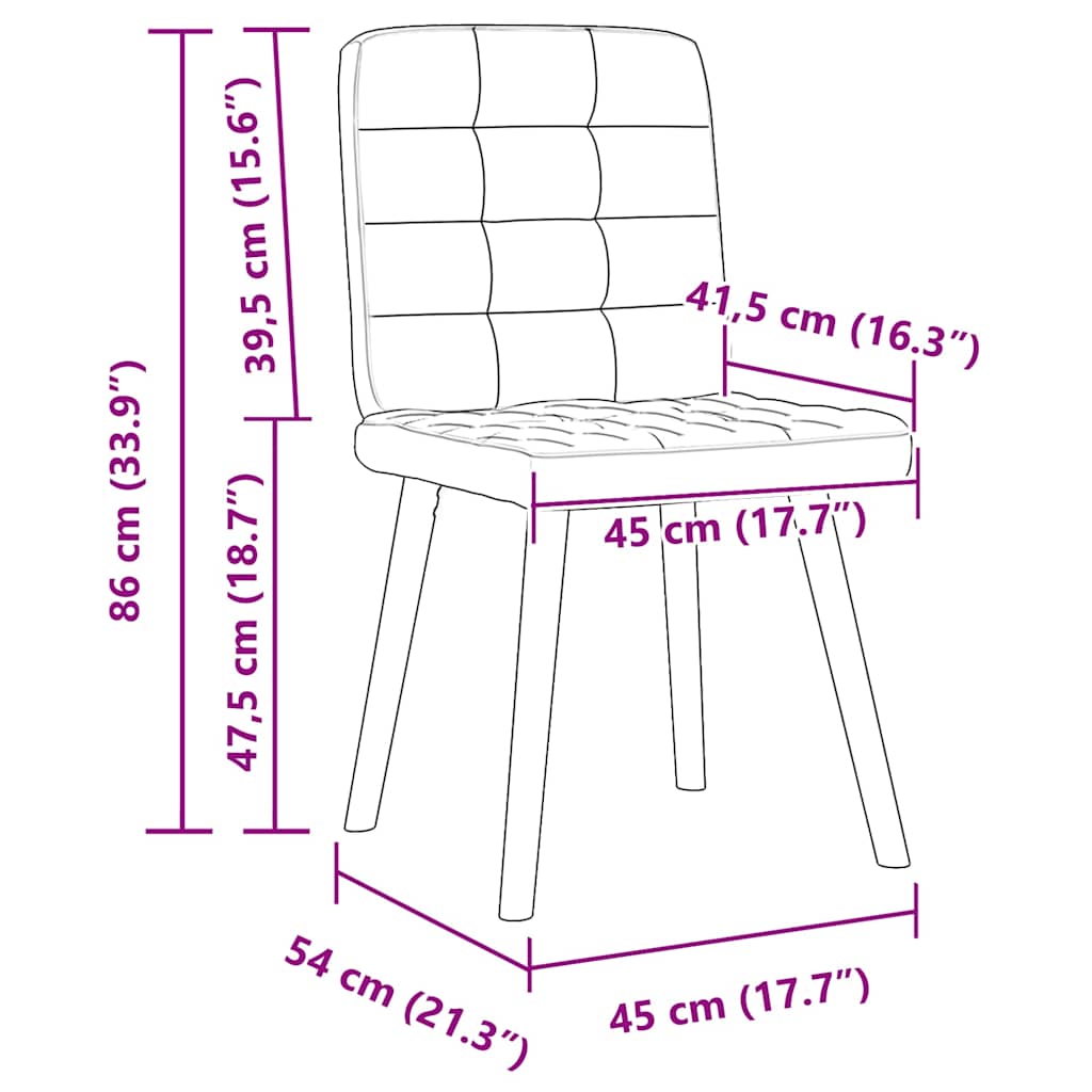 Eetkamerstoelen 6 st stof donkergrijs