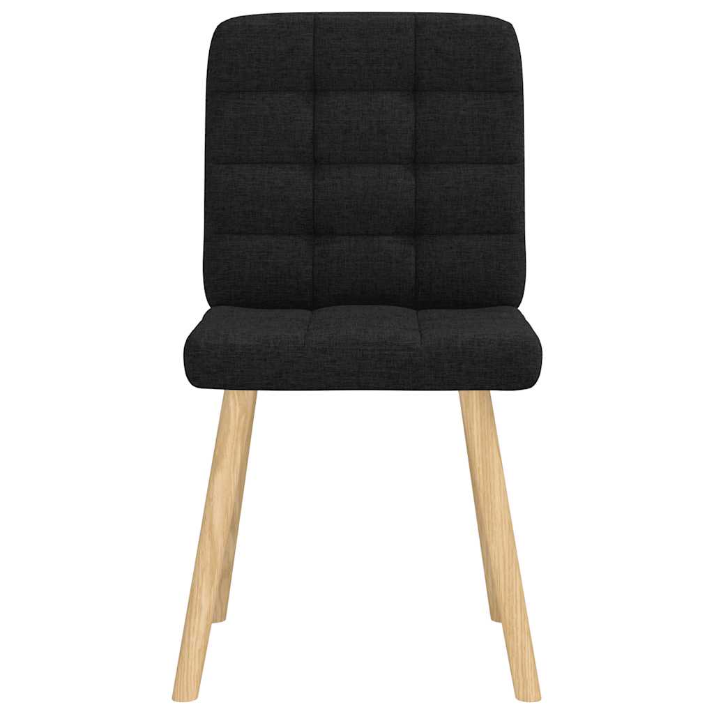 Eetkamerstoelen 6 st stof zwart