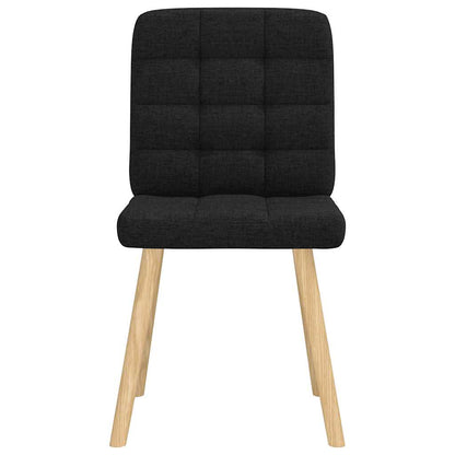 Eetkamerstoelen 6 st stof zwart