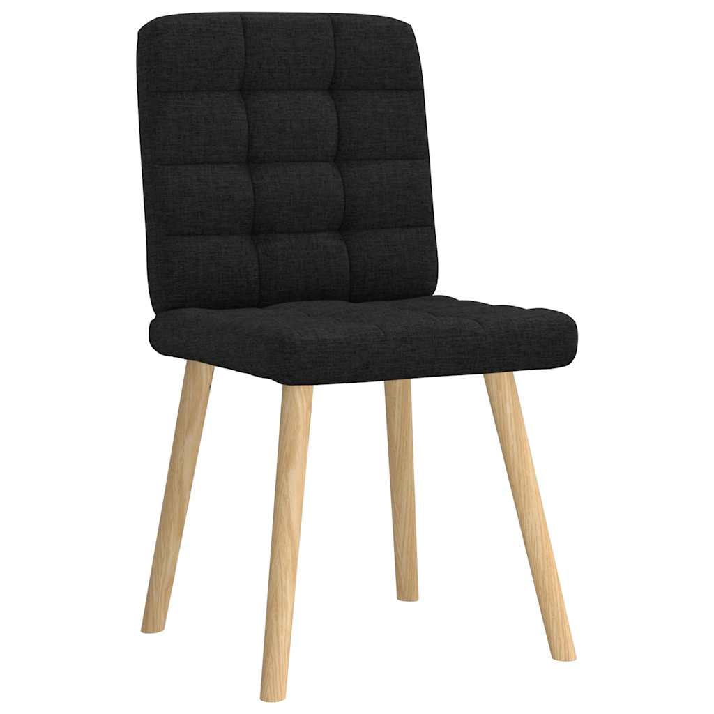 Eetkamerstoelen 6 st stof zwart