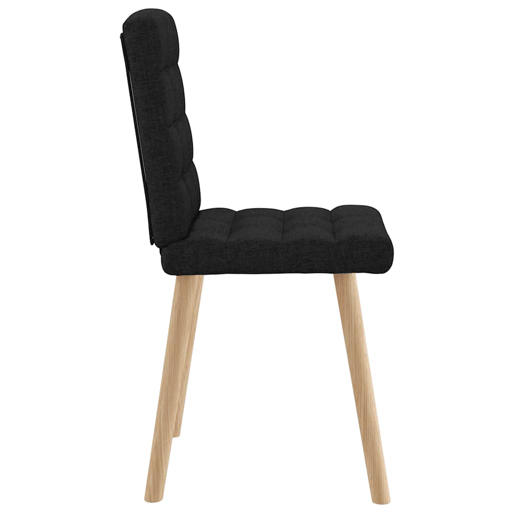 Eetkamerstoelen 6 st stof zwart