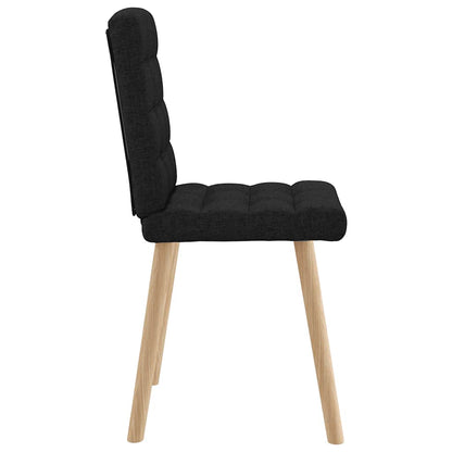 Eetkamerstoelen 6 st stof zwart