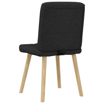 Eetkamerstoelen 6 st stof zwart