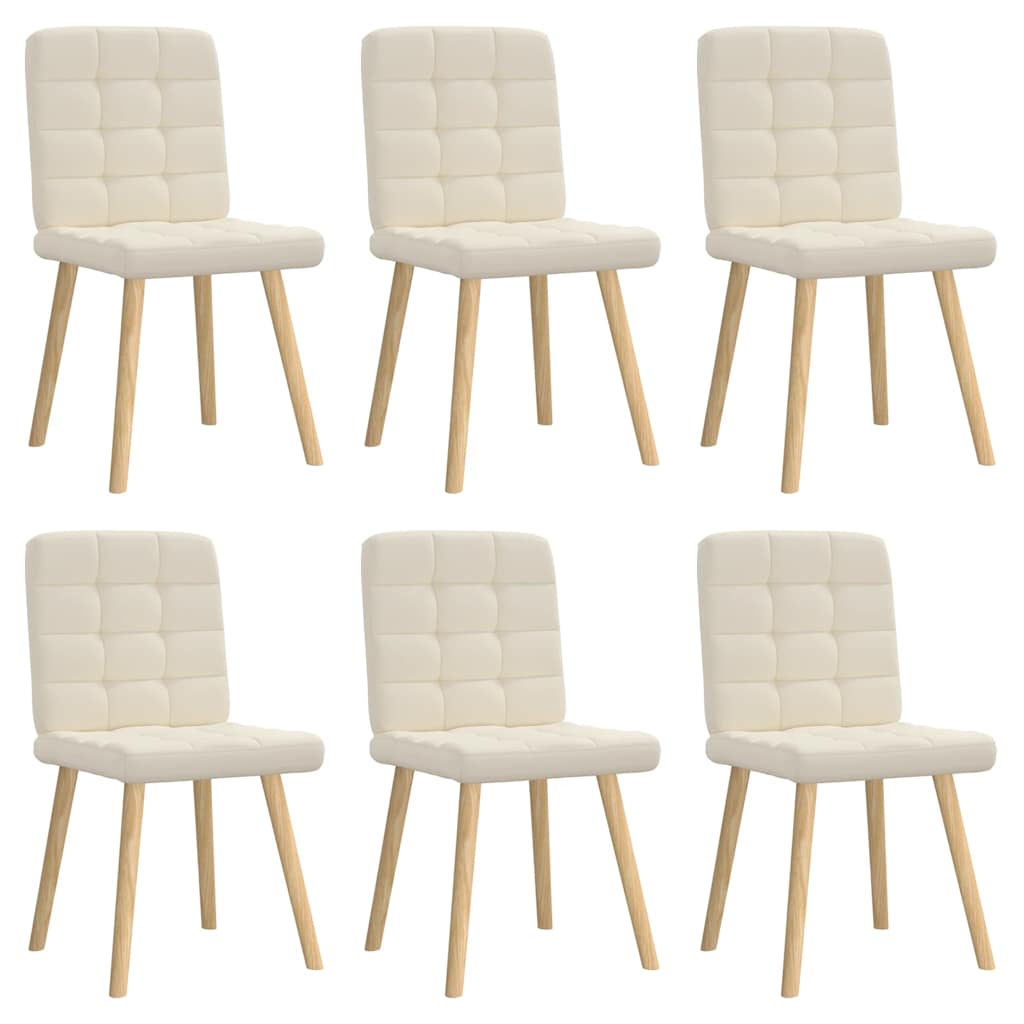 Eetkamerstoelen 6 st linnen