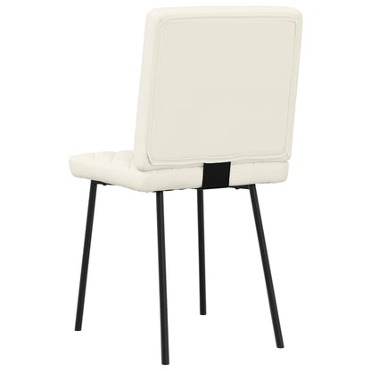 Eetkamerstoelen 6 st fluweel crèmekleurig