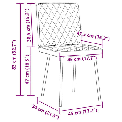 Eetkamerstoelen 6 st fluweel crèmekleurig