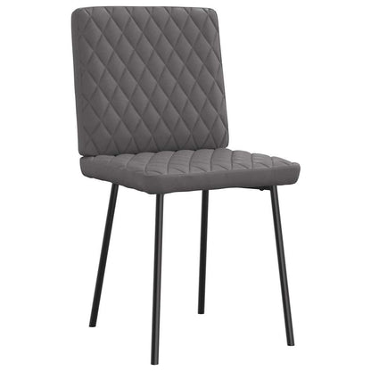 Eetkamerstoelen 6 st kunstleer grijs