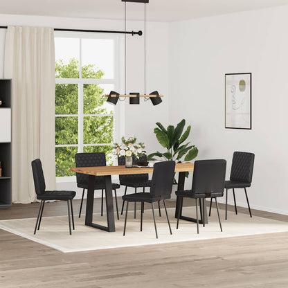 Eetkamerstoelen 6 st kunstleer zwart