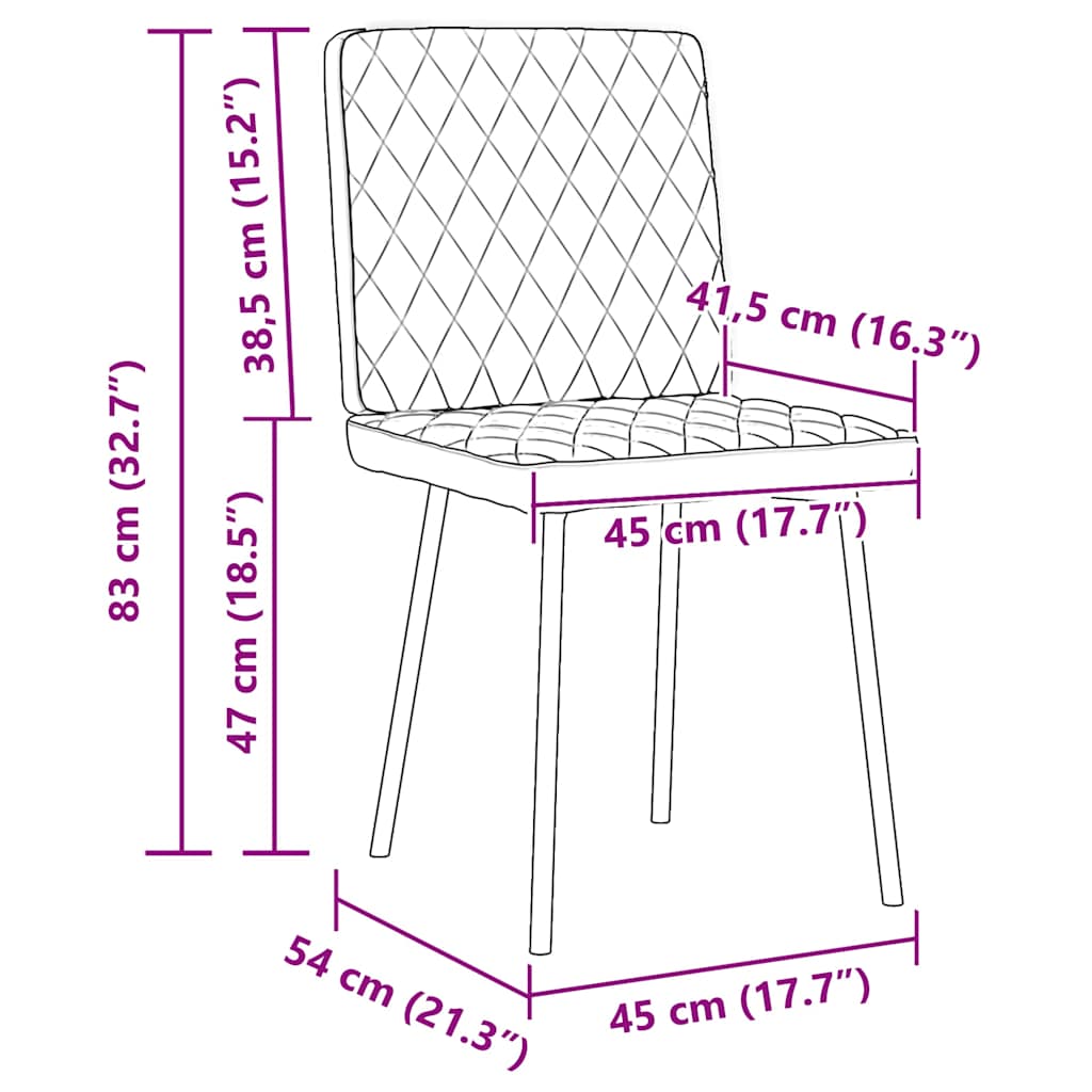 Eetkamerstoelen 6 st kunstleer zwart