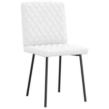 Eetkamerstoelen 6 st kunstleer wit