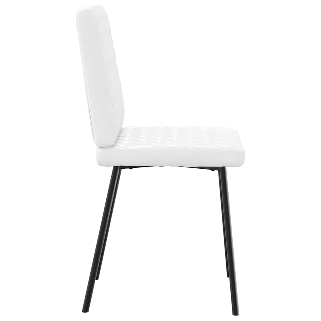 Eetkamerstoelen 6 st kunstleer wit