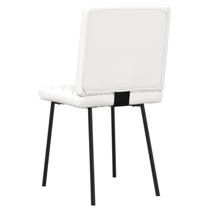 Eetkamerstoelen 6 st kunstleer wit