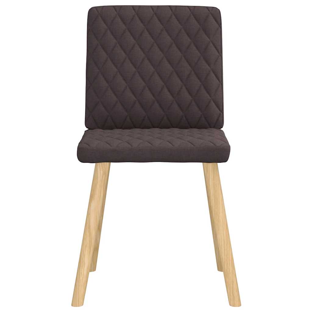 Eetkamerstoelen 6 st stof donkerbruin
